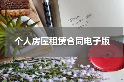 个人房屋租赁合同电子版