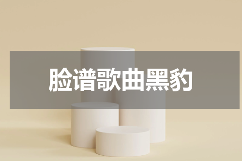 脸谱歌曲黑豹