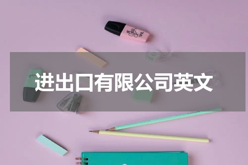 进出口有限公司英文