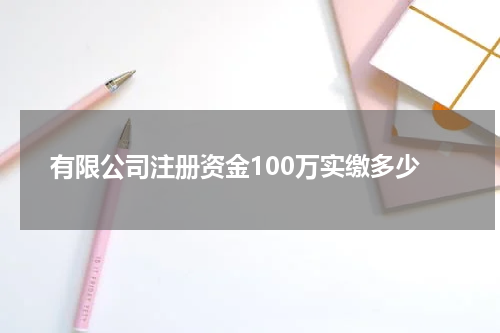 有限公司注册资金100万实缴多少
