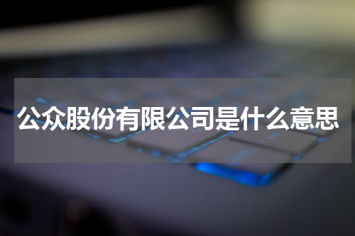 公众股份有限公司是什么意思