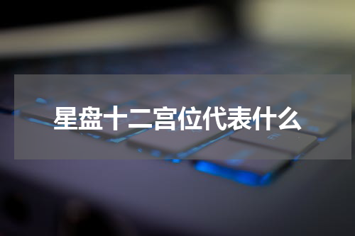 星盘十二宫位代表什么
