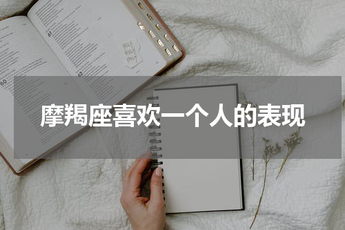 摩羯座喜欢一个人的表现