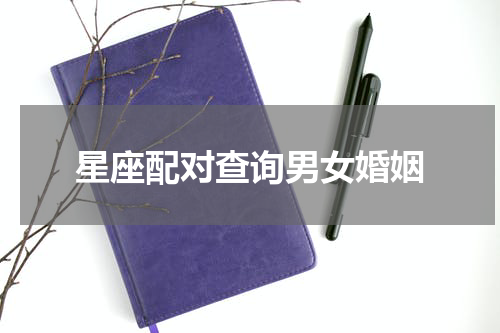 星座配对查询男女婚姻