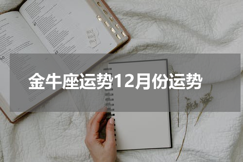 金牛座运势12月份运势