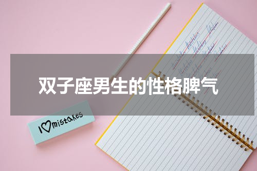 双子座男生的性格脾气