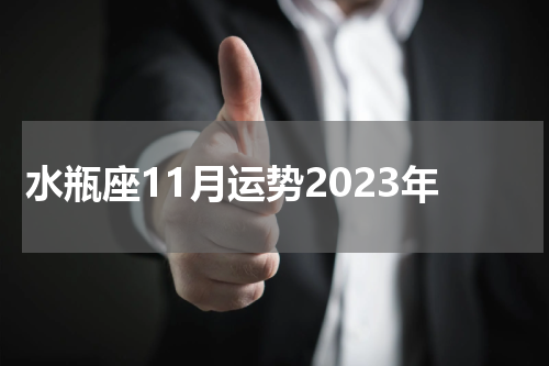 水瓶座11月运势2023年