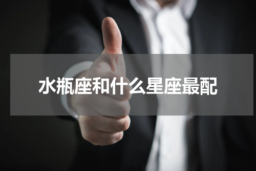 水瓶座和什么星座最配