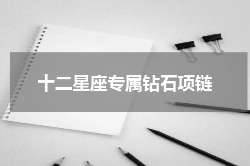 十二星座专属钻石项链