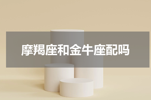 摩羯座和金牛座配吗
