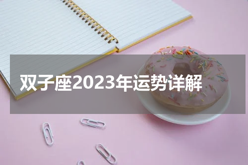双子座2023年运势详解