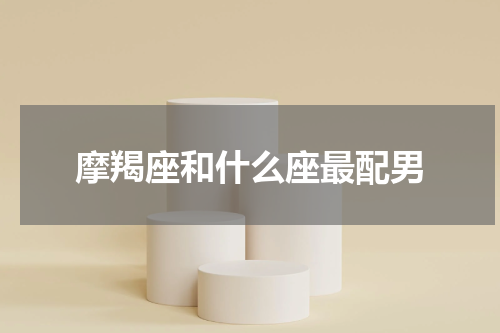 摩羯座和什么座最配男