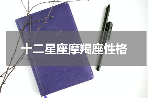 十二星座摩羯座性格