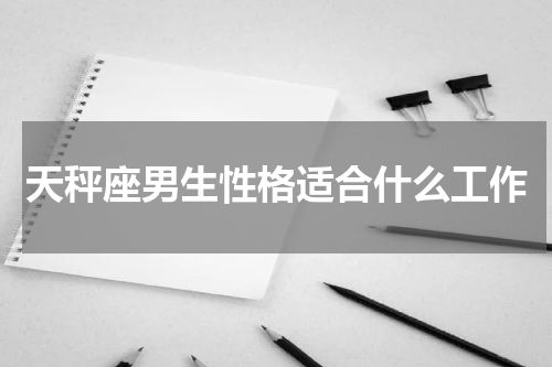 天秤座男生性格适合什么工作