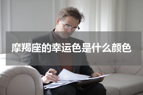 摩羯座的幸运色是什么颜色