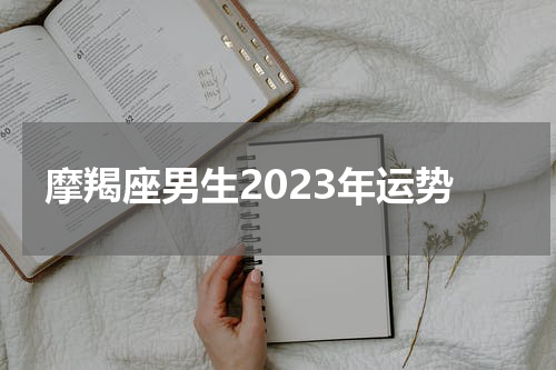 摩羯座男生2023年运势