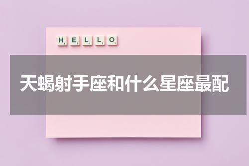 天蝎射手座和什么星座最配
