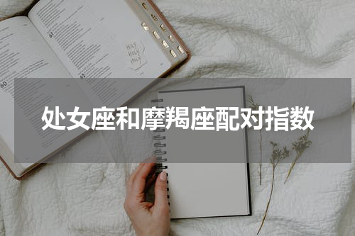 处女座和摩羯座配对指数
