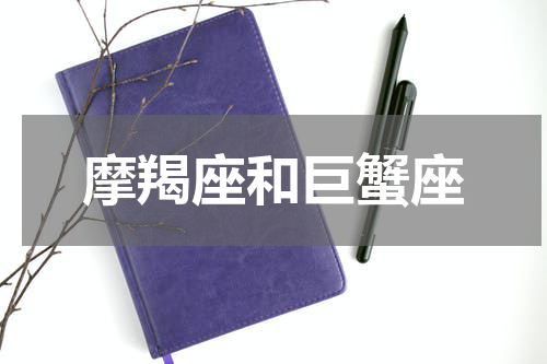 摩羯座和巨蟹座