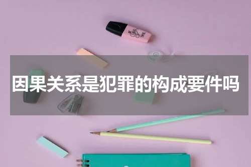 因果关系是犯罪的构成要件吗