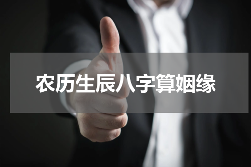 农历生辰八字算姻缘