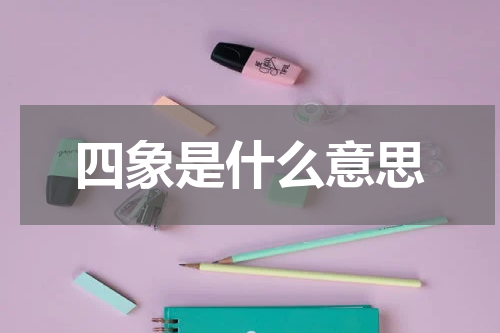 四象是什么意思