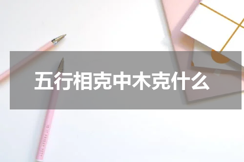 五行相克中木克什么