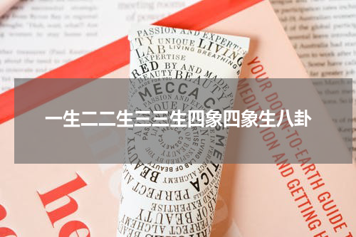 一生二二生三三生四象四象生八卦
