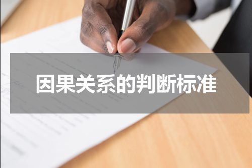 因果关系的判断标准