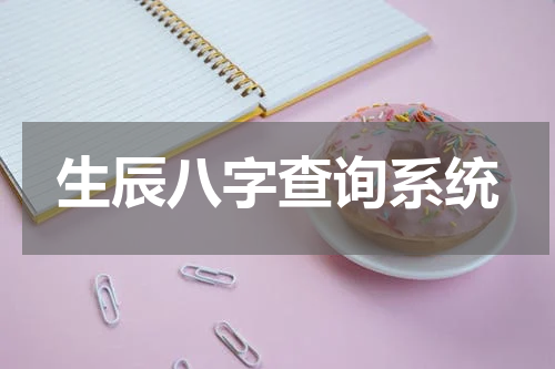 生辰八字查询系统