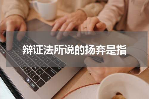 辩证法所说的扬弃是指