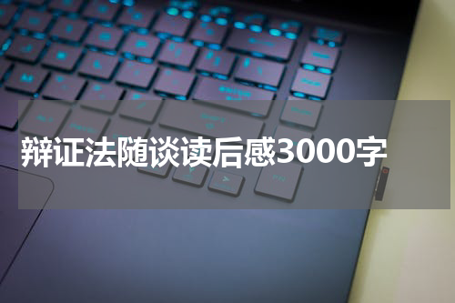 辩证法随谈读后感3000字