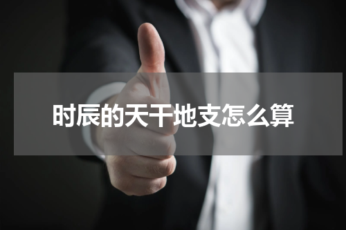 时辰的天干地支怎么算
