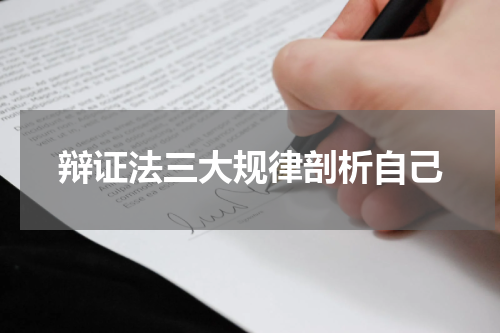 辩证法三大规律剖析自己