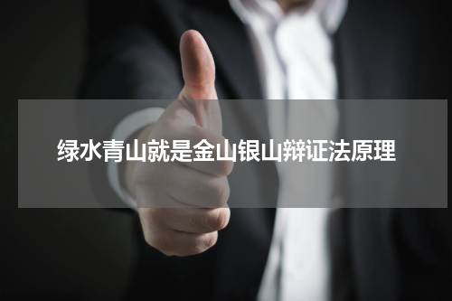 绿水青山就是金山银山辩证法原理