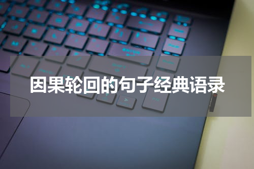 因果轮回的句子经典语录