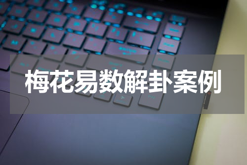 梅花易数解卦案例