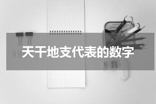 天干地支代表的数字