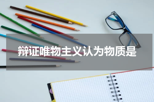 辩证唯物主义认为物质是
