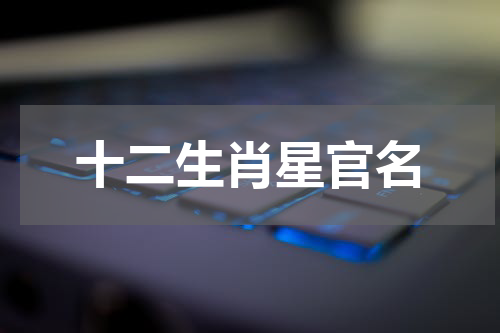 十二生肖星官名