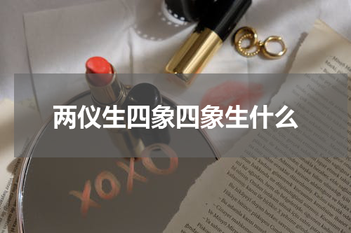 两仪生四象四象生什么