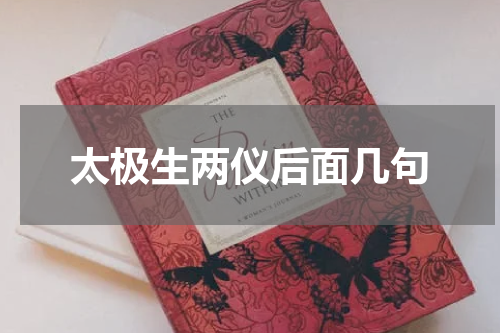 太极生两仪后面几句