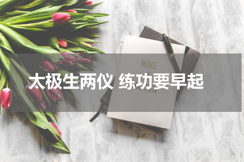 太极生两仪 练功要早起