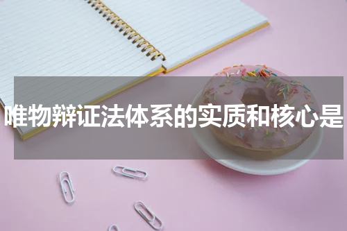 唯物辩证法体系的实质和核心是