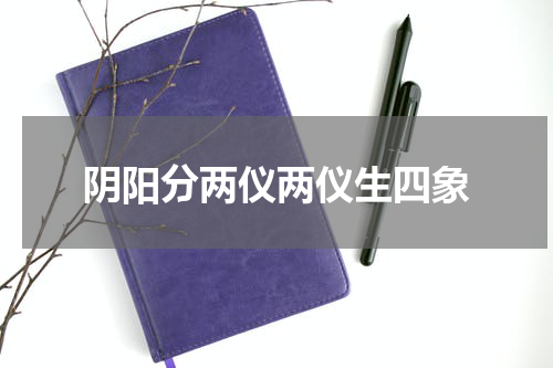 阴阳分两仪两仪生四象