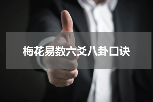 梅花易数六爻八卦口诀