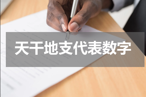 天干地支代表数字