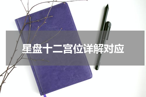 星盘十二宫位详解对应