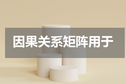 因果关系矩阵用于
