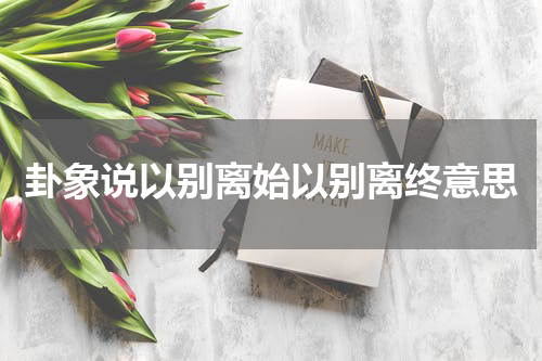 卦象说以别离始以别离终意思